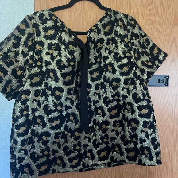 HUTCH METALLIC LEOPARD BLOUSE - Picture 4 of 5